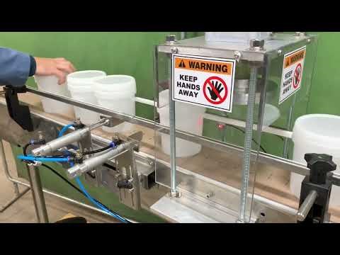 JDA Automatic Gallon Paint Can Lid Press Machine , Can Lid Closing Machine