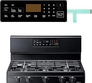 2024 New DG34-00025A Membrane Switch Touchpad Compatible with Samsung Oven Stove SE Error Report 25 Button NX58F5500SS NX58F5500SB NX58F5300SS 2 Years Warranty