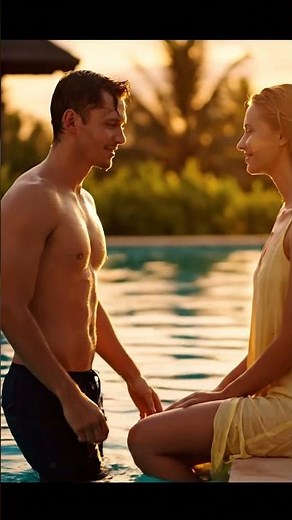 “Romantic Evening by the Pool | Aesthetic Love Moment | Cinematic Short” #romatic_song_status