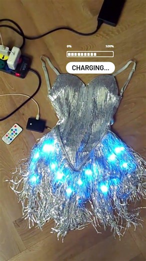 Charge Your LED Sequin Dress Before Going Out