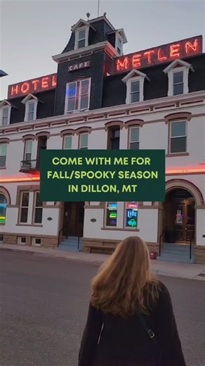 Explore Dillon, MT with our Explorer Kara for the perfect spooky trip! 👀 👻 Haunted Hotel Metlen 👻 Bannack Ghost Town 👻 Dillon local shops and the University of Montana 🎥: @roamingnearandfar #onlyinexplorers #falltravel #onlyinmontana #dillonmontana #usatravel | Only In Montana