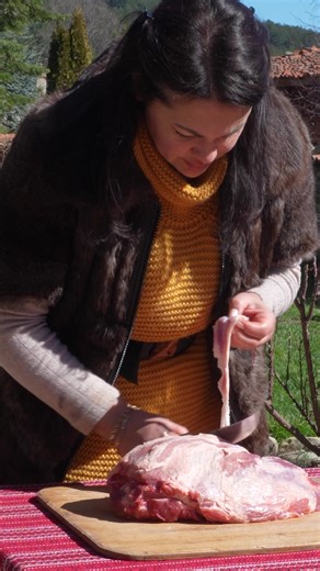 Family Cooking Together in a Village