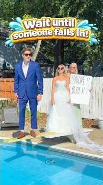 The Funniest Wedding Pool Game Ever! 😂✨ #shorts #feelgood