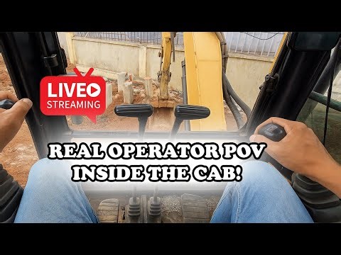POV Operating an Excavator on a Construction Site Real Operator Experience