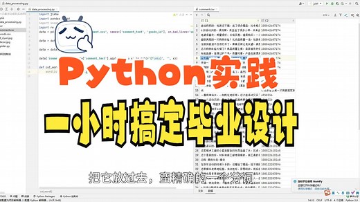 【基于python的电商评论情感分析-python实践-机器学习-情感分析】文本聚类-文本处理-毕业设计-数据爬取-一小时搞定毕业设计-专业讲师超详细讲解