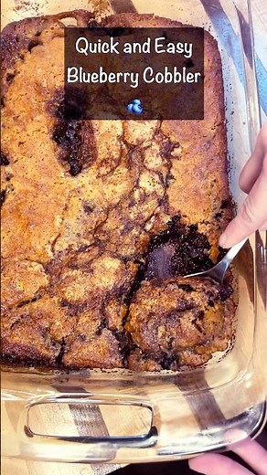 Quick & Easy Blueberry Cobbler 🫐 Buttery, Golden & Ready Fast! #shorts