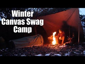 Winter Overnight Camp in a Canvas Swag. Campfire Cooking. Groat Pudding. Lockdown Camping.