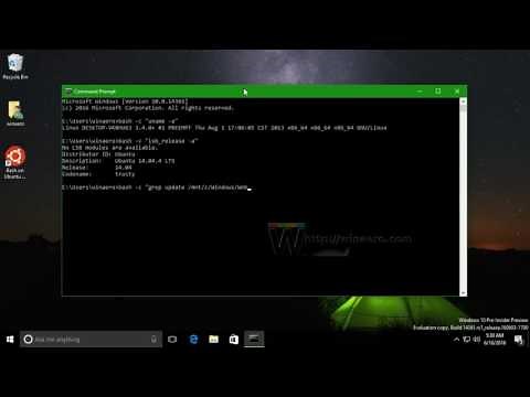 Run a Linux command from cmd.exe prompt in Windows 10