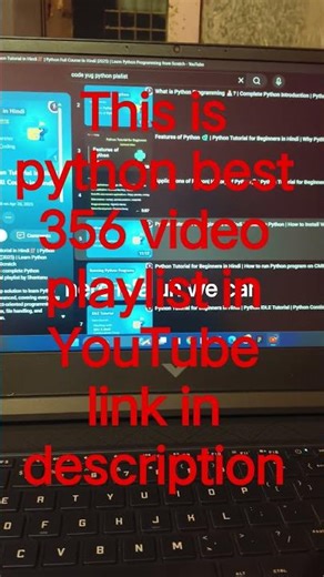 complete Python playlist🖥️🖥️💻🧠🧠🖊️ #learnpython #pythontutorial #pythonlanguage #coding #python