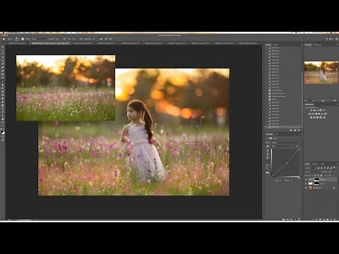 How to create wildflower digital background composites in Photoshop - editing tutorial