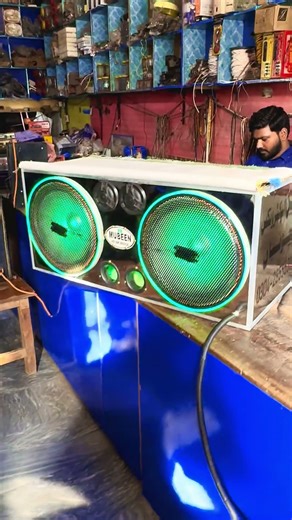 Dual 12 Inch Loud Speakers in Steel Body | Extreme Bass Tesl12'' x 2 Loud Speakers Steel Body Heavy