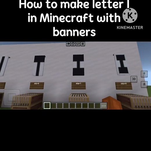 how to make letter I in Minecraft with banners #minecraft #minecraftbanner