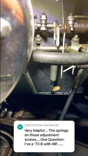 MGB Throttle and Choke Return Springs on SU HIF4