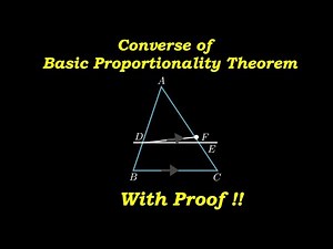Proof of Converse of Basic Proportionality Theorem.|Class 10 CBSE|NCERT