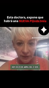 LO INEXPLICABLE 🎭 on Instagram: "👁️🦠 ¿Una nueva plandemia en camino? Una doctora advierte sobre un estudio inquietante. Según datos de la Universidad Johns Hopkins, existe un escenario hipotético que predice una nueva crisis sanitaria entre 2025 y 2028. ¿Preparación… o programación predictiva? ‼️ Ve al enlace de mi perfil y descubre LO INEXPLICABLE sobre las advertencias que pocos quieren escuchar. ⬅️⚠️ Las futuras emergencias ya están escritas… solo falta activarlas. 🔖 #loinexplicable #plan