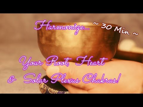 ROOT & HEART CHAKRA MEDITATION ~ 30 MIN ~ BOWL #S317 ~ PEACE & LOVE! WWW.TEMPLESOUNDS.NET