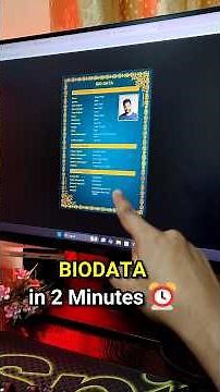 How to Create Biodata | Biodata Kaise Banaye
