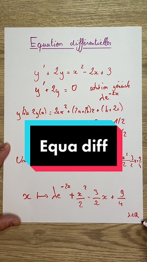 Résolution Équation Différentielle - Niveau Terminale