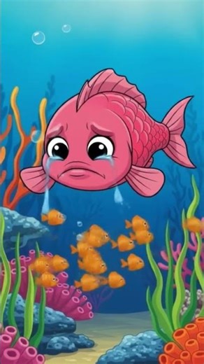 Fish crying for food animation #shorts #viral #animation
