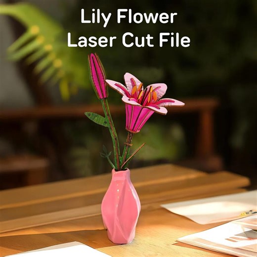 SVG Flower Lily 3D Laser Cutting File for Flower Bouquet - Etsy