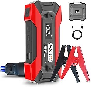 Car Jump Starter 2000A, Grade A+ Lithium Battery Jumper Starter, 20000mAh Car Battery Jump Starter for Up to 8L Gas 7L Diesel, SuperSafe 12V Auto Portable Jump Starter Pack with USB Quick Charge 3.0