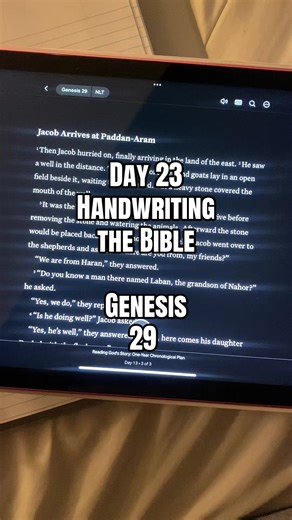 January 23, 2026 day 23 of handwriting the Bible. I got it done earlier this evening but just now getting the time to do my daily posts. Going to start to brainstorm switching up the layout to the posts. #jesusiscomingsoon #god #timewithgod #bibletok #discipline