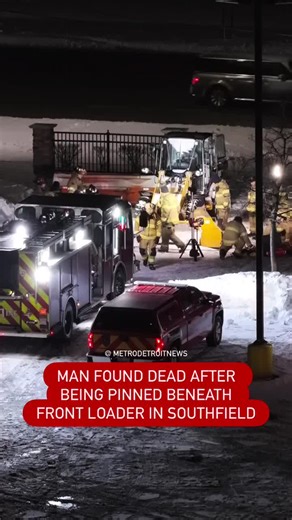 🚨 A 28-year-old man from Canton was found dead Friday evening after becoming pinned beneath a front loader he was repairing in a Southfield parking lot, police said. The incident happened in the parking lot north of the Kroger at 12 Mile Road and Evergreen. Police say the man, a snowplow driver, was beneath the front loader, and servicing it when it came down on top of him, pinning him. He died from his injuries. Investigators found no signs of foul play, and the incident appears to be accident