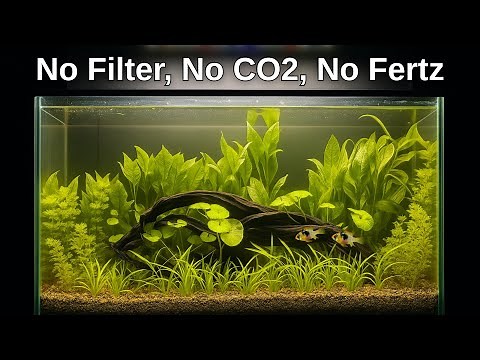 Natural Planted Dirted Tank Tutorial | Low Tech Aquascape & Ecosystem Aquarium | No Filter, No Co2
