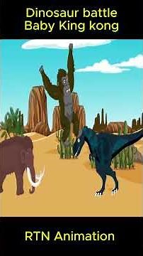 Dinosaur battle Baby King kong Dragon Godzilla Fighting animation cartoon 2D RTN Animation