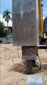 concrete piles driving fast using drop hammer