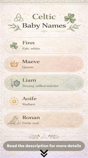 Celtic Baby Names 👶🥰 #shorts