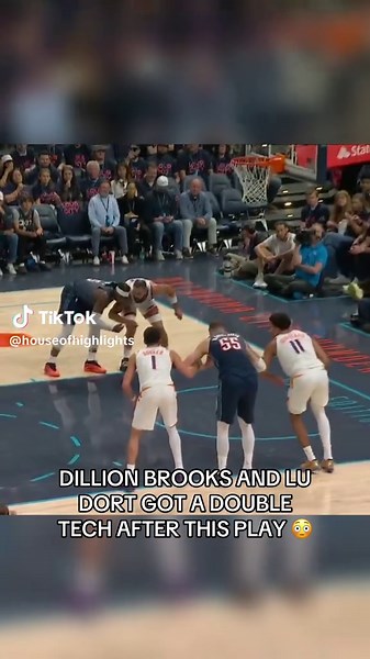 Crazy DOUBLE TECH 👀😳 #okc #basketball #tough #suns #tech | dillon brooks