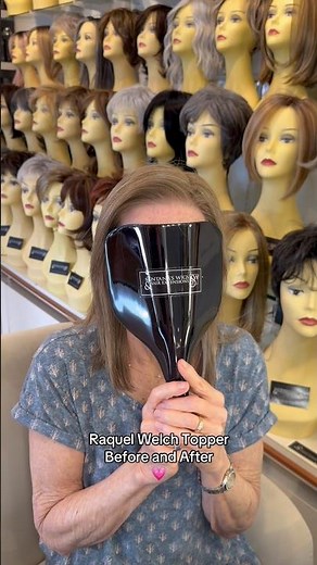 This Raquel Welch topper blends beautifully for undetectable volume #hairloss #thinhair #topper