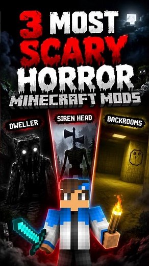 3 MOST SCARY MINECRAFT HORROR MODS! #shorts
