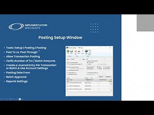 Back to Basics - Mastering Posting Setups in Dynamics GP