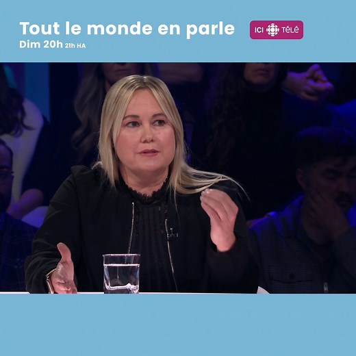 Isabelle Gaston est la mère d'Anne-Sophie et Olivier, assassinés par leur père, Guy Turcotte, en 2009. Elle était de passage à Tout le monde en parle. | Radio-Canada