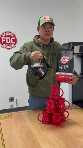 Emphasis on cups. #FireDeptCoffee #CoffeeTok #Firefighter
