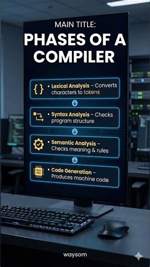 How Does a Compiler Work Internally? 🤔 | Phases of Compiler #education #compilerdesign #facts