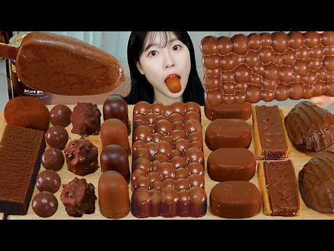 ASMR MUKBANG| Chocolate Desserts (Cadbury Bubbly Milk, Madelein, Marshmallow, Ferrero Rocher).