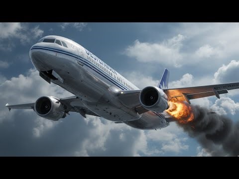 PLANE ENGINE EXPLODES IN MID-AIR HORROR! 😱 Passengers Scream as Fire Rages – Miracle Survival?