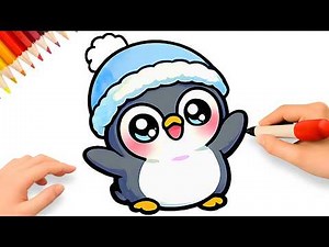 HOW TO DRAW A CUTE PENGUIN EASY🐧💟