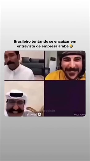 huebr | Um brasileiro tentou se enturmar com seus entrevistadores árabes durante uma videochamada, enrolando um lenço na cabeça para parecer um... | Instagram