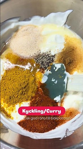 RECEPT - kyckling/curry fyllning