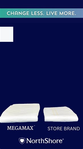 Did you know 1 MEGAMAX = up to 6 store brand diapers? NorthShore creates products specifically designed for heavy bladder leakage, so changing doesn't become your whole day. Discover the difference: https://bit.ly/3TaPO9u | NorthShore Adult Diapers