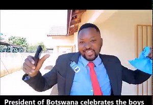 President of Botswana celebrates the boys 🇧🇼💪🏽 | Monna O Motona BW