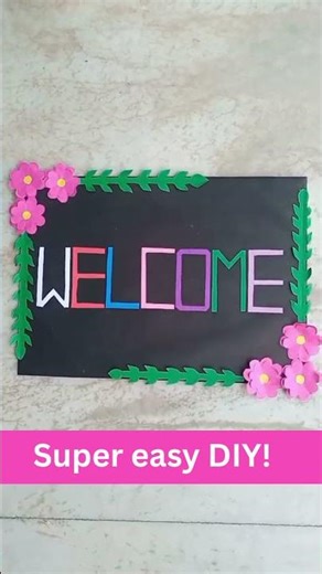 Easy DIY Paper Welcome Board ✨ | Watch Full Tutorial | Crafty AADHYA