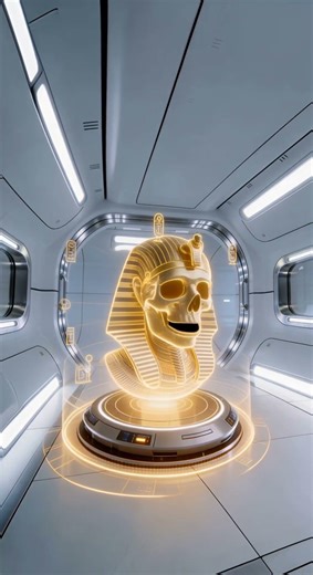 Ancient AI Appears on Moon Base | Golden Hologram Transmission #scifi #ai #moonbase #hologram