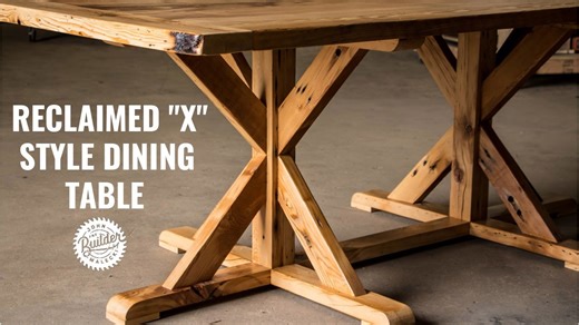 Reclaimed X Style Dining Table | How To Build