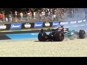 kimi antonelli crash video italy FP1 highlinghts Gros crash d’une Mercedes à Monza !oberhallau 2024