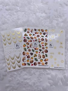 Winter Nail Art Sticker Set – 3× Nagel Slider | Hochwertige Nail Art Aufkleber für Maniküre & Gel Nails - Etsy.de